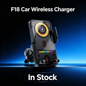 Support de téléphone de voiture avec lumière RGB pour grille d'aération, chargeur sans fil 15W à charge rapide, capteur intelligent, cadeaux, gadgets cool - Product Image 5