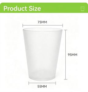 Gobelet réutilisable en PP givré de 280 ml, verre à eau en plastique empilable, gobelets de fête pour jus, cola, café, bière, incassables - Product Image 3