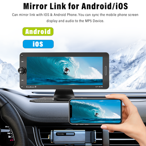 6.9 inch Xách Tay Xe MP5 Hỗ trợ không dây Airplay Apple màn hình điện thoại chiếu không dây Android Auto Carplay Máy tính để bàn Stereo - Product Image 5