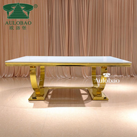Ourwarm — table circulaire moderne en acier inoxydable, table à manger pour le mariage