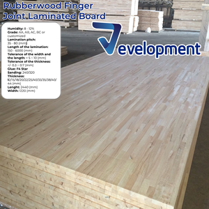 Panneau de contreplaqué en bois de caoutchouc à jointures à doigts, face C, avec colle F4 Star haute résistance pour meubles et applications intérieures - Product Image 6