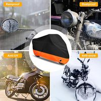 Huilong Housse de moto robuste, imperméable, résistante aux UV, en polyester, design sportif, protection quatre saisons, rejet IR/UV à 90%