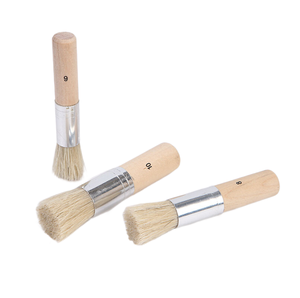 Gardez le sourire 3 pièces poils ronds manche en bois aquarelle <span class=keywords><strong>peinture</strong></span> <span class=keywords><strong>acrylique</strong></span> <span class=keywords><strong>peinture</strong></span> à l'huile plat <span class=keywords><strong>pinceau</strong></span> pour enfants pour débutant - Product Image 4