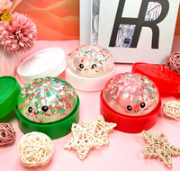 Jouet Squishy de Noël à Rebond Lent, Jouet Anti-Stress Transparent en Forme de Boule, Vente en Gros, Boîte Mystère Cadeau