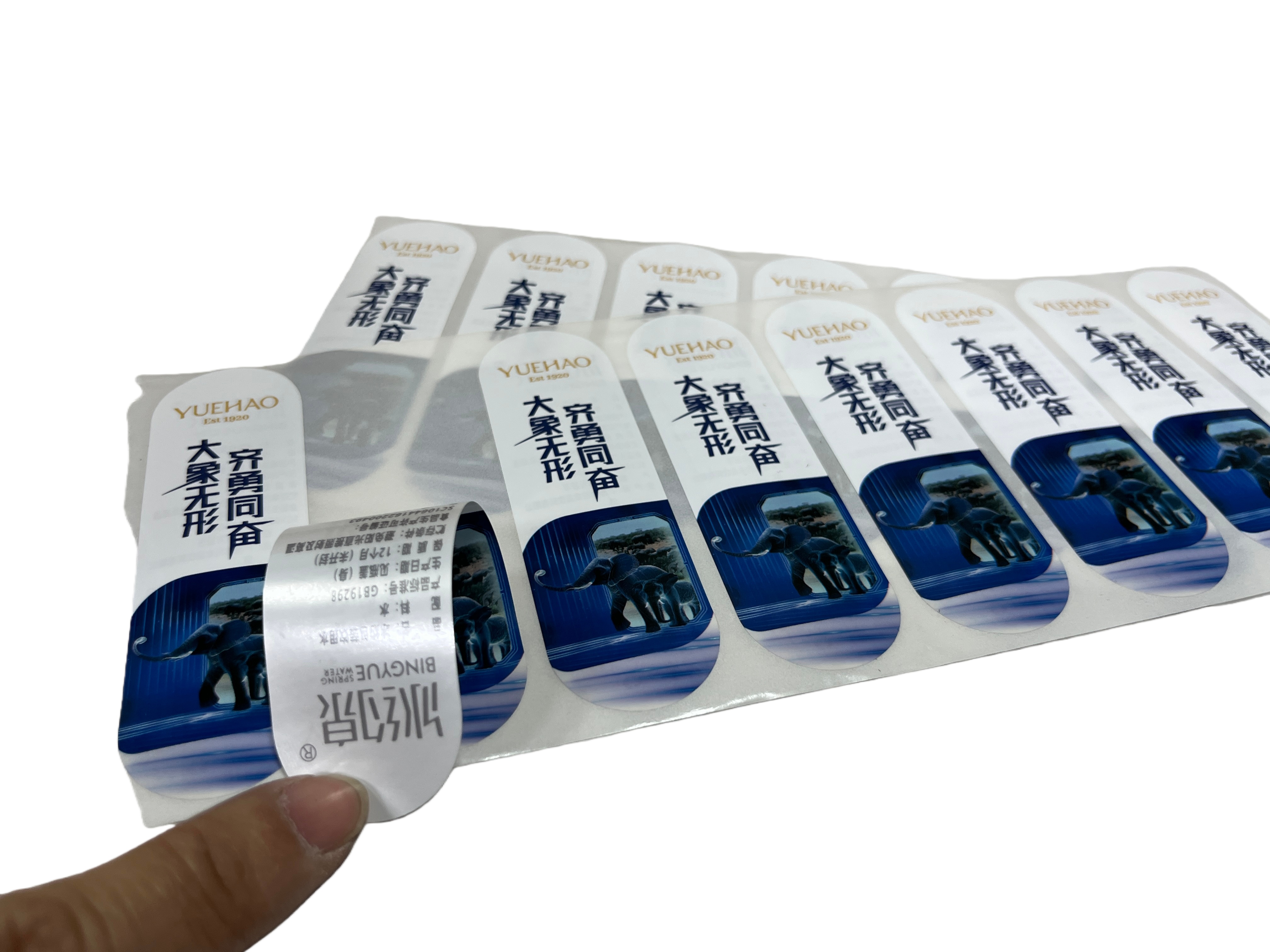Factory Price Self-adhesive Synthetic Paper Double-sided Waterproof Oil Proof Fade-proof Branded Beverage Bottle Label Custom