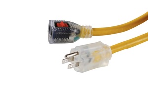 Kabel ekstensi pengunci mandiri-NEMA 5-15 karet 16AWG SJTW 50ft dengan ketahanan kelembapan - Product Image 3