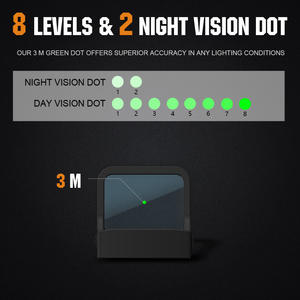 Mira Telescópica Ohhunt Optics 1000Gs Resistente a Impactos con Activación por Movimiento, Punto Verde, 10 Niveles de Brillo, Mira Reflex Táctica - Product Image 3