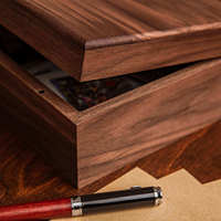 Boîtes à souvenirs, grande boîte cadeau en bois d'acacia avec couvercle, boîte de rangement pour bijoux, cigares, montres, boîte à herbes en bambou, accessoires pour fumeurs