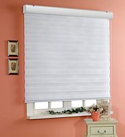 Stores zébrés personnalisables Options sans fil/manuel pour le traitement des fenêtres Tissu semi-opaque vertical intégré électrique