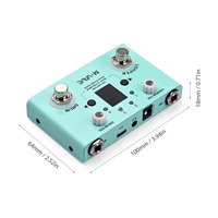 M-VAVE Lost Tempo Drum Machines & Looper Pedal - Pédale de looper et machine à rythmes 4 modes, 30 préréglages, 11 minutes de temps de enregistrement, pour effets guitare/basse