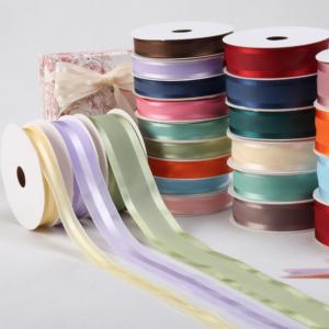 Cung Cấp Tại Chỗ Thân Thiện Với Môi Ribbon Hai Mặt Jacquard Đảng 25 Yards Satin Ribbon Cuộn Long Lanh Gói Voan Ribbon Webbing - Product Image 1