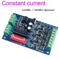 5V 12V 24V 36V courant Constant 3CH 4CH DMX512 décodeur 350MA/700MA DMX variateur RGB RGBW LED contrôleur pour lumière LED, bande, lampe