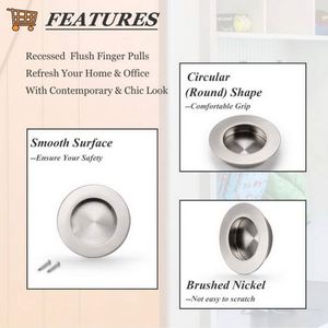WEKIS Modern Stainless Steel Recessed Hidden Pull Sliding Door <b>Handle</b> Cupboard Kitchen Cabinet Flush <b>Handles</b> for Villa - Product Image 3
