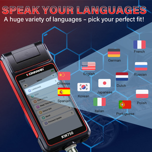 เครื่องทดสอบระบบแบตเตอรี่รถยนต์ KONNWEI DIY รุ่น KW750 หน้าจอสัมผัส 5.5 นิ้ว รองรับแรงดันไฟฟ้า 6/12/24V 10-2000CCA 5-220AH พร้อมเครื่องพิมพ์และกล่องเครื่องมือ - Product Image 6