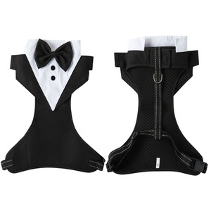 Abbigliamento per Cani: Completo Elegante con Papillon Nero, Camicia da Cerimonia e Pettorina per Animali Domestici - Product Image 2