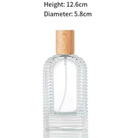 Baïonnette de luxe de qualité supérieure 60ml Flacon vaporisateur de parfum à étiquette personnalisable avec couvercle en bois