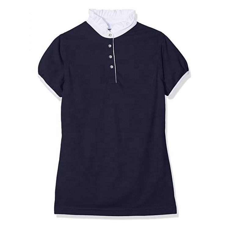 Женская футболка-поло с коротким рукавом для верховой езды