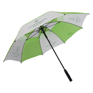 Parapluies de golf en fibre de verre à double couche à ouverture automatique en gros, résistants au vent, logo personnalisé, parapluies droits pour les voyages - Product Image 2