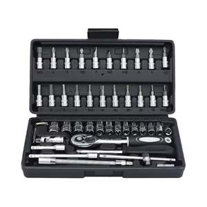 46PCS 1/4 Inch Drive Metric Socket Set OEM <b>DIY</b> Ratchet Wrench Assembly <b>Tools</b> for Household Auto Repair - Product Image 4