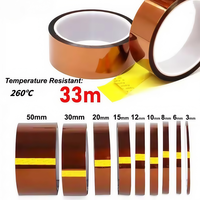 Ruban en polyimide ambre GOC 0,1 mm, adhésif silicone, haute température 260°C ° Ruban résistant à la chaleur pour l'isolation des composants électroniques