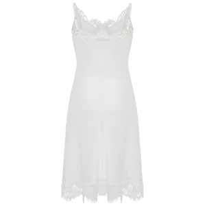 Robe de nuit de luxe à col en V profond, respirante, avec bordure en dentelle satinée, en soie naturelle, sans manches, ODM pour femmes - Product Image 1