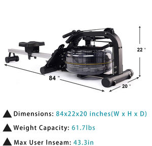 Máquina de <span class=keywords><strong>remo</strong></span> de agua metálica comercial para interiores, equipo de fitness para clubes de salud, en posición sentada, para gimnasios y clubes - Product Image 3