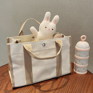 2025 coreano Ins moda mamá bolsa de lona de gran capacidad solo hombro bandolera multifuncional portabebés - Product Image 2