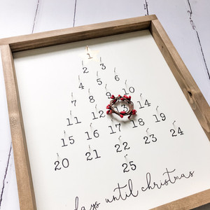 JUNJI <span class=keywords><strong>Giorni</strong></span> Fino A Quando Di Legno Di <span class=keywords><strong>Natale</strong></span> Feltro Avvento Calendario Conto Alla Rovescia Segno Di <span class=keywords><strong>Natale</strong></span> In Legno In Bianco Decor Accedi - Product Image 4