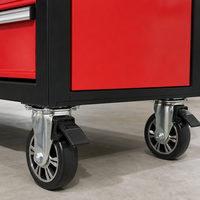 Armoire à outils mobile robuste à 7 tiroirs avec armoire latérale verrouillable, chariot à outils roulant pour garage et atelier