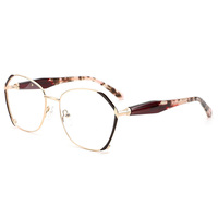 Gafas de Metal de Acero Inoxidable Sólido de Dos Tonos, Diseño Unisex de Alta Calidad, Bajo MOQ, con Montura Óptica de Diseño Moderno