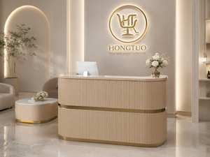 Mostrador de Caja de Alta Calidad para Clínica Pequeña Moderna de Lujo, Mostrador de Recepción para Salón de Belleza, Mostrador de Caja para Boutique - Product Image 1