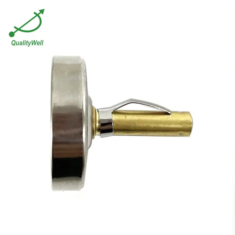 40mm Brass Stem With Clamp Mini Hot Water Portable Bimetal Thermometer