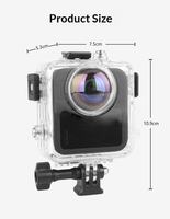 HONGDAK para Gopro Max 2, Carcasa Sumergible Invisible de 50M, Cubierta Impermeable para Cámara Gopro MAX 2, Accesorios