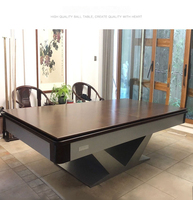 Mesa de Billar Baichen BC-11 de Madera Maciza de la Mejor Calidad, 9 pies, con Bolsillos de Cuero Genuino, Taco Incluido, Garantía de 3-5 Años, Logotipo Personalizado