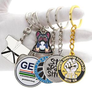 Llavero Deportivo de Taekwondo con Logotipo Personalizado, Llavero Redondo de Metal con Esmalte Suave, Logotipo, Código QR, Colgante para Llaves - Product Image 1