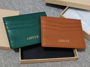 2025 Offre Spéciale vert végétalien en cuir porte-<span class=keywords><strong>carte</strong></span> de crédit portefeuille RFID bloquant la fente en espèces Design minimaliste hommes femmes voyage d'affaires - Product Image 3