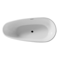 Baignoire autoportante en acrylique pantoufle ovale avec tuyau de vidange chromé adulte trempage certifié CUPC
