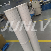 Elément filtrant à grand débit avec noyau en plastique PP Fibre de verre/polypropylène industrielle de 40 pouces 10 microns HFU680J100H