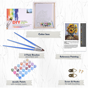 Cadeau Pop Offre Spéciale quatre saisons arbre motif paysage bricolage Kit peinture à l'huile par numéro pour adultes - Product Image 5