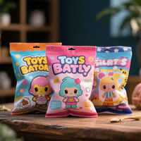 Conception colorée d'impression personnalisée Emballage lumineux en plastique Sac de thermoscellage de bonbon debout Boîte aveugle de jouet Sac d'emballage de jouet