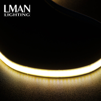 Bande LED COB ultra-étroite de 5 mm de largeur de circuit imprimé, 24 V CC, 480 LED/m, avec fonction de découpe, CRI élevé 90, garantie 5 ans