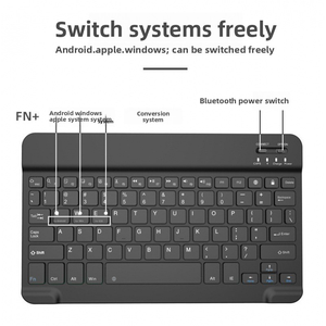 ワイヤレス2.4G RGBバックライトUSBタブレットPCオフィスマウスキーボードセット防水耐衝撃デスクトップ屋外ポータブル在庫ギフト - Product Image 5