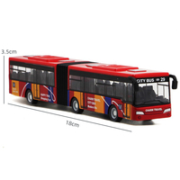 Smart city – voitures miniatures 1:64 en métal moulé sous pression pour enfants, bus jouet à tirer, grande taille HN748446
