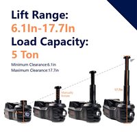 Kit de cric de voiture hydraulique portable 150W 12v 5 tonnes 3 en 1 pompe à air et clé à douille électrique cric de levage ensemble de crics de voiture électrique