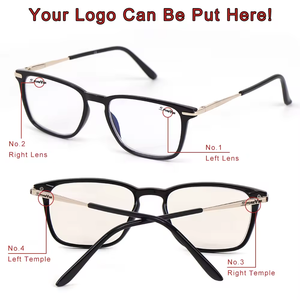 Gafas de Metal Cuadradas para Hombre y Mujer al por Mayor, Colores y Marcas Personalizadas Aceptados, Gafas con Bloqueo de Luz Azul - Product Image 4