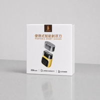 Boîte d'emballage en papier personnalisée pour rasoir électrique, recyclable, couleur unie, pour produits électroniques de toilettage masculin portables