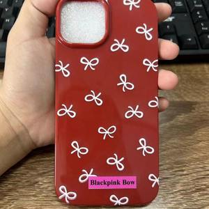 Vente en gros <span class=keywords><strong>de</strong></span> nouveaux produits <span class=keywords><strong>Coque</strong></span> <span class=keywords><strong>de</strong></span> téléphone en TPU à texture gelée rouge <span class=keywords><strong>Coque</strong></span> étanche rose BOW Ins soyeuse et lisse pour modèles 14 15 16 - Product Image 3