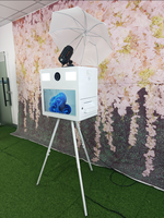 Photomaton avec écran tactile LCD de 21,5 pouces, pour mariage, fête, appareil photo reflex numérique, photomaton avec imprimante intégrée