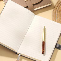 Carnet à spirales personnalisable en cuir PU format A5 avec boucle de verrouillage pour journalisation et planification quotidienne