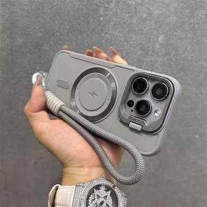 Funda Protectora con Tapa para Lente, Soporte Abatible, Cordón Transparente para iPhone 16 Pro Max 11 12 13 14 15 Pro Max Plus, Funda Antigolpes - Product Image 5